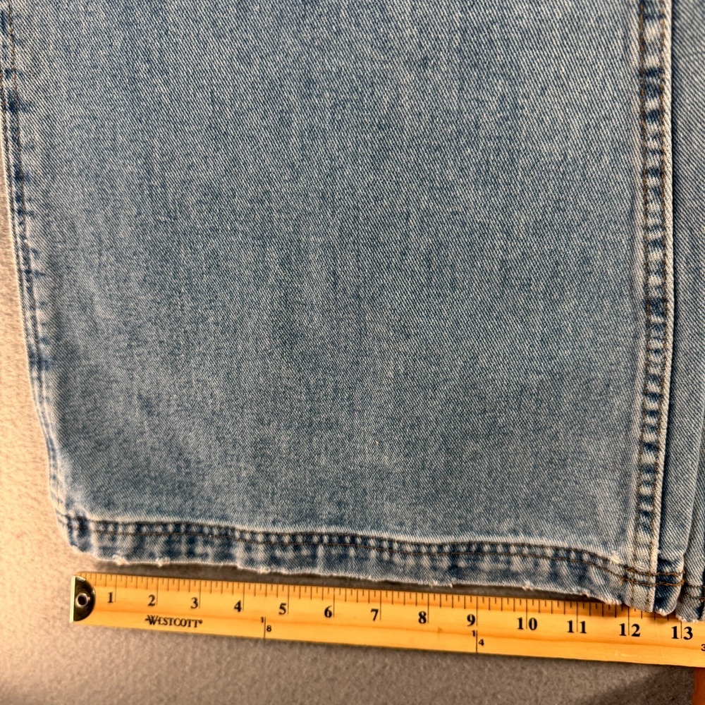 Wrangler X Billabong Extra Flare Jeans Womens 27 Blue Lightwash Patchwork Collab - Picture 8 of 16